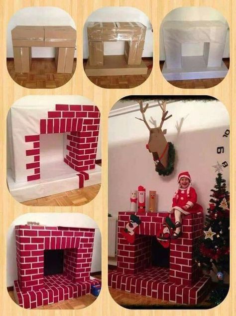 15 coisas para NÃO fazer na decoração de Natal - Casa Vogue | Ambientes Diy Christmas Fireplace, Christmas Crafts Snowman, Cardboard Fireplace, Office Christmas Decorations, Easy Christmas Decorations, Christmas Decorations Diy Outdoor, Christmas Fireplace, Office Christmas, Diy Fireplace