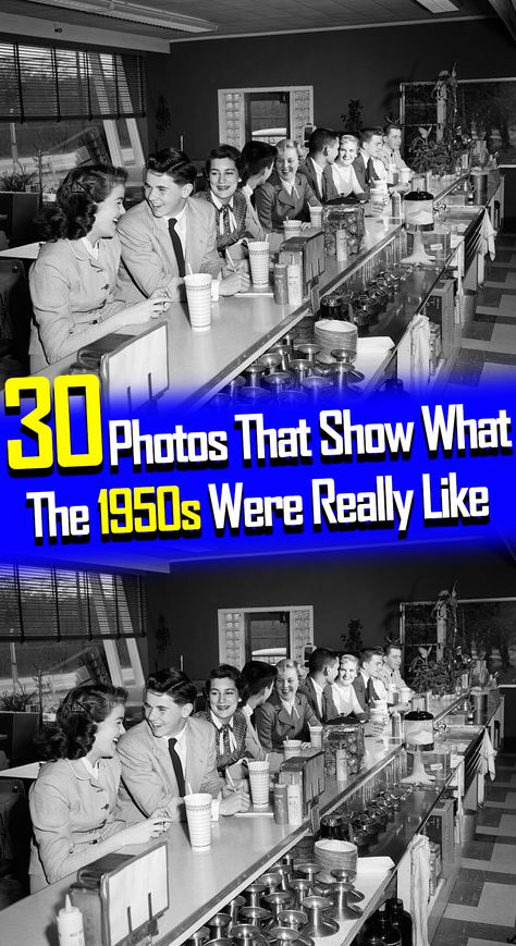 Life in the 1950s was very different from what it is today. Lacking the technology of the 21st century, it was a much simpler time. People weren’t distracted by personal devices and spent more time face to face and outside enjoying nature.  While it’s often considered an idyllic generation, there were also some issues, particularly for women and minorities who lacked some of the freedoms others enjoyed. These vintage photos are sure to take you back in time. 1950s Pictures, 1950s Photography, Old Vintage Photos, Vintage Homemaking, 1950s Life, Photo Vintage Retro, Life In The 70s, Life In The 1950s, Baby Boomers Memories