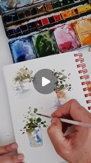 Beginning Watercolor Tutorials, Watercolour Greenery, How To Draw Painting, Watercolor Pencils Techniques, Beginning Watercolor, Loose Watercolor Paintings, Learn Watercolor Painting, Watercolor Flowers Tutorial, Watercolor Paintings For Beginners