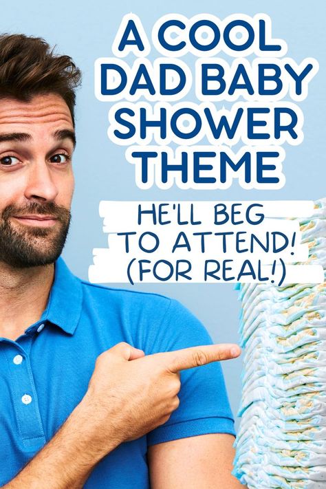 Need a dad baby shower idea or creative co-ed shower idea / fun couple's baby shower? This unique father party idea will have him BEGGING to go to baby showers! (Seriously!) Check out this funny baby shower theme that dads LOVE! Great alternative to a traditional baby shower and funny baby shower ideas for dads to be! #babyshowers #dadshower #dudeparty #newfather #showerideas #newparents #dadparty #diaperparty #fathershowers Baby Shower For Men New Dads, Daddy Shower Ideas New Dads, Baby Shower Ideas For Dad To Be, Guys Baby Shower Ideas, Male Baby Shower Ideas, Men’s Baby Shower Ideas, Dad Shower Ideas, Baby Shower For Dad To Be, Daddy Shower Ideas