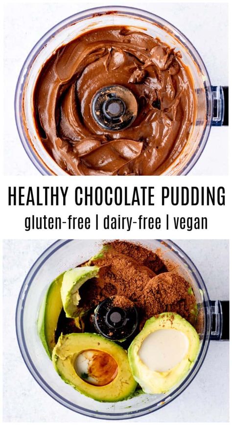 Chocolate Avocado Pudding, Healthy Chocolate Pudding, Dessert Light, Avocado Chocolate Pudding, Avocado Pudding, Chocolate Avocado, Läcker Mat, Paleo Vegan, Healthy Sweets Recipes