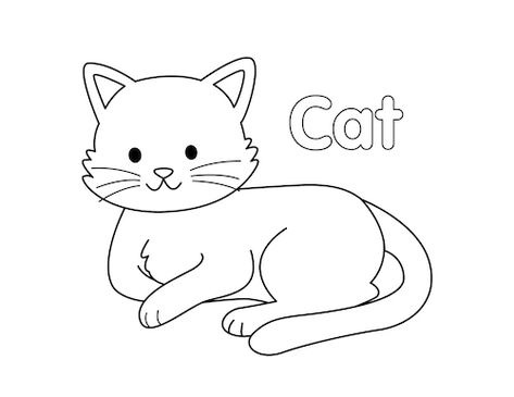 FarmAnimal_ColoringSheets Pets Coloring Pages Free Printable, Pet Coloring Pages Free Printables, Free Printable Cat Coloring Pages, Cat Printables Free, Small Cat Drawing, Cat Activities For Preschool, Pet Animals Drawing, Cat Colouring Pages, Cat Coloring Pages Free Printable