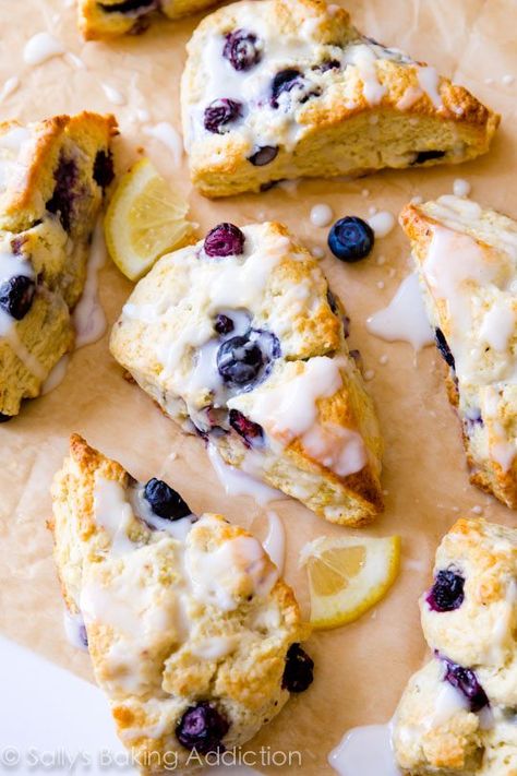 Brioche, Lemon Blueberry Scones, Blueberry Lemon Scones, Blueberry Scones Recipe, Sallys Baking, Lemon Scones, Sally's Baking, Blueberry Scones, Blueberry Lemon