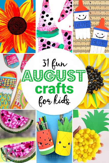 The end of summer might be getting closer, but there is still time to enjoy some fun summer crafts for kids, as well as start thinking about back to school with these awesome August crafts. These august craft ideas are perfect for toddler, preschool, pre-k, kindergarten, first grade, 2nd grade, and 3rd graders too. Whether you pick a sunflower crafts, watermelon crafts, cute back to school craft, or on of the other super cute crafts for august - you will find a simple, creative august crafts ... Amigurumi Patterns, August Kids Crafts, August Crafts For Kids, 2nd Grade Crafts, First Grade Crafts, August Themes, August Crafts, Watermelon Crafts, Summer Arts And Crafts