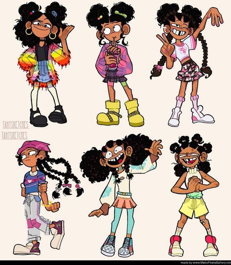 ✨s h r i m p✨ on Instagram: “Here’s a bunch of outfits I have for Goo! She’s the most fun to draw clothes for as she’s definitely the more colorful and experimental 🌈 - I also just like the idea that she would’ve taken some fashion advice from Frankie such as wearing collars and hoop earrings! - #fhfif #goofhfif #artistsoninstagram #fostershomeforimaginaryfriends #cartoonnetwork #digitalart #googoogaga” Cartoon Clothing Ideas, Colorful Outfits Drawing, Draw This Outfit On Your Oc, People Of Color Art, Goo Fosters Home, Fosters Home For Imaginary Friends Goo, Fun Fashion Outfits, Character Accessories Drawing, Clothing Ideas Drawing Character Design