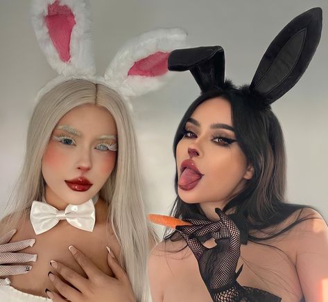 Bff Cdp, Cdp Rpw, Bunny Halloween Makeup, Hayley Bui, Lisa Money, Bunny Halloween Costume, Bunny Makeup, Halloween Custumes, Bunny Cosplay