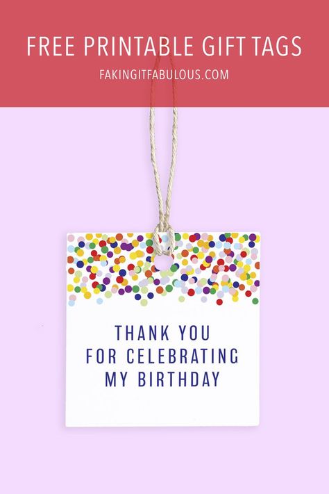 These thank you for celebrating my birthday tags are perfect for your next party. They are great for kids of all ages. #birthday Birthday Treat Bag Tags Free Printable, Thank You For Celebrating With Me Tags, Birthday Goody Bag Tags Free Printable, Bubble Birthday Tags Free Printables, Thank You For Celebrating My Birthday Tags Free Printable, Birthday Treat Tags Free Printables, Thanks For Coming To My Party Printable, Goodie Bag Tags Birthday, Birthday Party Thank You Gifts