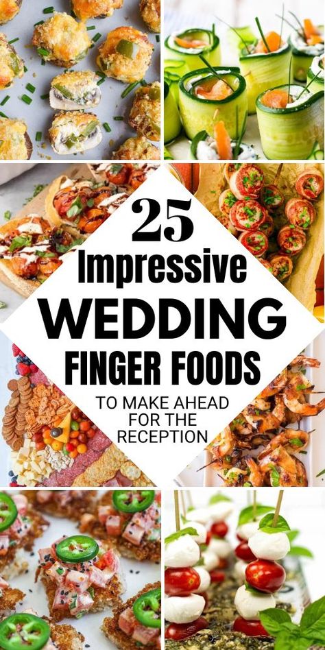 Looking for some amazing finger foods for your wedding day reception? These fancy but simple appetizer ideas are perfect to serve during wedding cocktail hour and will impress your guests. Essen, Wedding Finger Food Ideas, Wedding Finger Food, Cheap Wedding Food, Wedding Reception Appetizers, Catered Appetizers, Reception Appetizers, Wedding Cocktail Hour Food, Finger Foods Easy Party