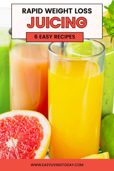 6 Rapid Weight Loss Juicing Recipes: Best Juices for a Cleanse Cold Pressed Juice Recipes, Juice Diet Recipes, Best Juicing Recipes, Fresh Juice Recipes, Healthy Juicer Recipes, Healthy Juice Drinks, Juice Cleanse Recipes, Juice Smoothies Recipes, Juicer Recipes