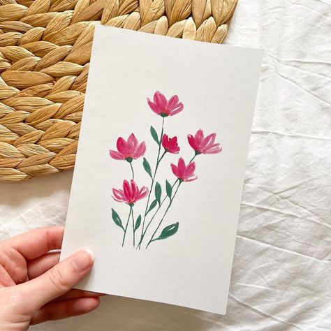 Becky D Designs on Instagram: “Pretty in pink! 🌸 The perfect card for all occasions! #floralwatercolour #watercolourpainting #watercolour #watercolourflowers…” Painting Daisy, Flower Watercolour, Card Painting, Watercolor Birthday Cards, Watercolor Postcard, Daisy Cards, Watercolor Birthday, Watercolor Card, Watercolor Greeting Cards