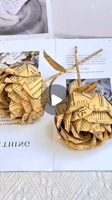 How To Make Rose In Paper, Newspaper Roses Diy, Artistic Ideas Projects, Diy Crafts Videos For The Home, How To Make Roses Out Of Paper, How To Make A Paper Rose, New Craft Ideas For 2024, How To Make Paper Roses, Craft With Newspaper