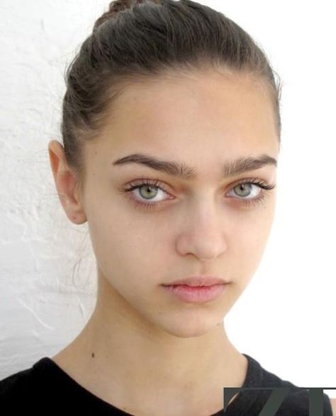 Zhenya Katava- big slanted eyes (No eyeliner or overdone mascara- she's beautiful) small face Blue Eyes, Big Eyes, Blue