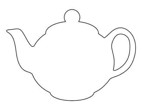 Teapot pattern. Use the printable outline for crafts, creating stencils, scrapbooking, and more. Free PDF template to download and print at http://patternuniverse.com/download/teapot-pattern/ Teapot Template, Cup Template, Free Applique Patterns, Transfer Sheets, Applique Templates, Album Scrapbooking, Applique Pattern, Templates Printable Free, Applique Patterns