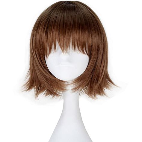 Brown Hair, Short Straight Brown Hair, Straight Brown Hair, Miss U, Cosplay Wig, Anime Cosplay, Bangs, Hairstyles, For Women