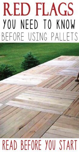 When using a pallet in craft and do it yourself projects, you may want to watch out for these possible contaminants related to the different types of wood used to make pallets. This article will help you know how to choose the best pallet for your next DIY project. Wooden Pallet Projects, Wood Pallet Furniture, Pallet Deck, Pallet Decking, Diy Wood Pallet Projects, Pallet Patio, Used Pallets, Pallet Decor, Pallet Outdoor