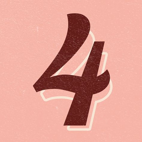 Number four sign symbol icon transparent psd | free image by rawpixel.com / jingpixar 4 Number Design Fonts, Numeros Aesthetic, Cursive Numbers, Number Icons, Icon Transparent, February Wallpaper, Numbers Typography, Number Graphic, Alice In Wonderland Illustrations