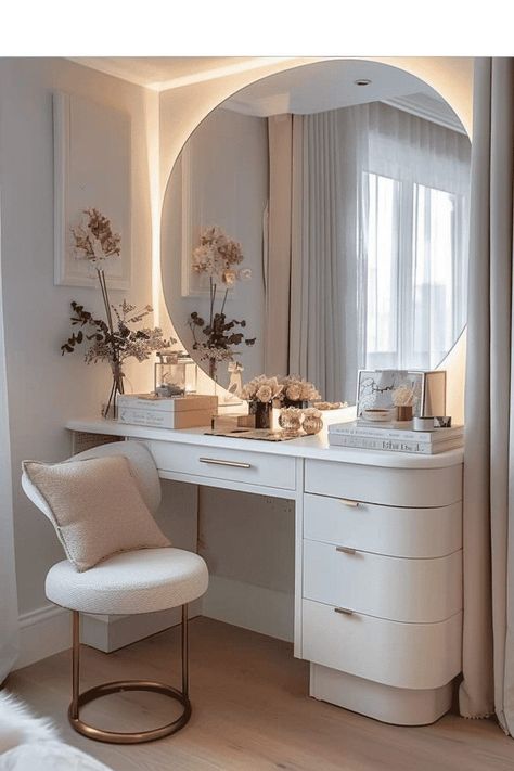 Dressing Table Ideas, Dressing Room Decor, Chic Dressing, Bedroom Dressing Table, Luxury Room Bedroom, Future Apartment Decor, Pastel Room, Condo Decorating, Ideas Hogar