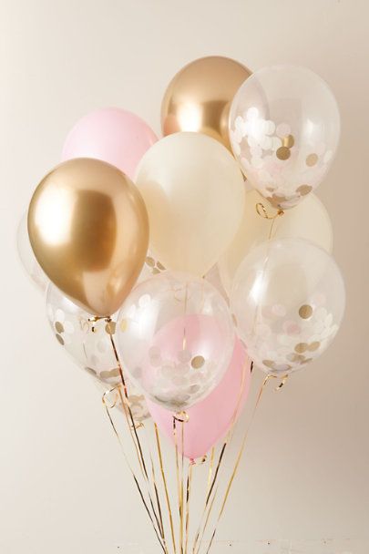 Pink Confetti Party Balloons #diy #ballon #ballons #balloondecor #bouquet #decor #decoration #decoratingideas #balloons Ideas Aniversario, Pretty Balloons, Bubblegum Balloons, Bridal Shower Balloons, Bridal Shower Decorations Diy, Glitter Candles, Pink Confetti, Gold Bridal Showers, Confetti Party