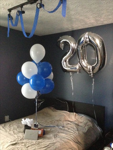 20th Birthday Surprise for my bf. :) 20th Bday Gifts For Boyfriend, Birthday Gifts For Boyfriend 20th, Boyfriend Birthday Balloons, 20th Birthday Ideas For Boyfriend, 20th Birthday Ideas For Guys Parties, 20 Gifts For 20th Birthday For Him, 20th Birthday Party Ideas For Guys, Boyfriend 20th Birthday Ideas, 20th Birthday Ideas For Him