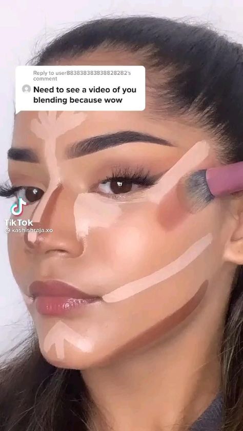 Make Up Contouring, Full Face Contour Makeup, Conturing Makeup Face, Conturing Makeup, Makeup Contouring, Maquillage On Fleek, Nose Makeup, Contour Makeup Tutorial, Makeup Tutorial Eyeliner