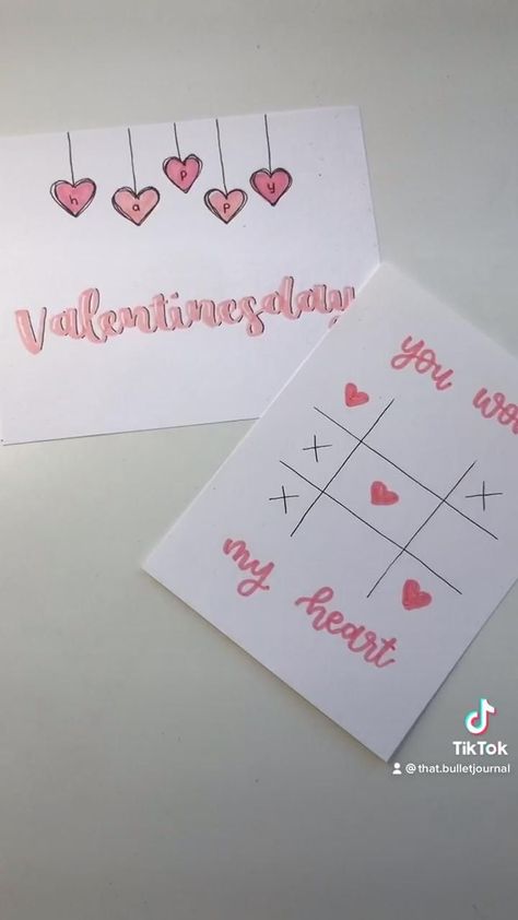 Cute Notes For Valentines Day, Letter Ideas For Valentines Day, Cute Valentines Cards For Boyfriend Diy Valentine's Day, Cute Cards For Valentines Day, Valentines Cards Ideas Aesthetic, Diy Easy Valentines Day Cards, Valentine's Day Card For Friends, Valentine's Card Ideas Aesthetic, Birthday Card Ideas For Friends Easy