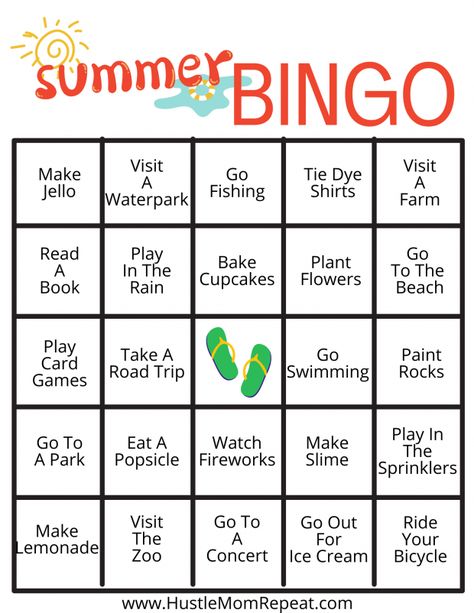 Summer Bingo For Kids, Summer Bingo Printable Free, English Hacks, Bingo Printable Free, Kids Summer Schedule, Friend Bingo, Camping Bingo, Bingo Books, Reading Bingo