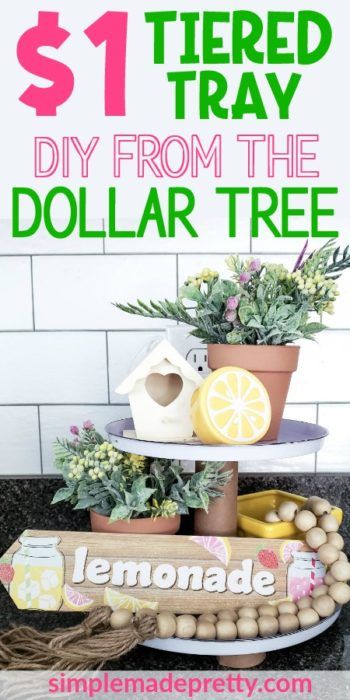 Make A Tiered Tray, Diy Wedding Cake Stand, Tiered Tray Ideas, Tiered Serving Tray, Tier Serving Tray, Farmhouse Diy Projects, Dollar Tree Hacks, Diy Wedding Cake, Diy Tray