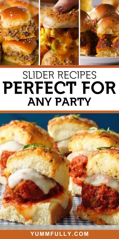 Slider Recipes Perfect for Any Party – Yummy and fully Slider Sandwich Ideas, Gourmet Sliders Recipes, Make Ahead Sliders For Party, Wedding Sliders, Slider Appetizers, Recipes Sliders, Slider Ideas, Quick Party Food, Easy Sliders