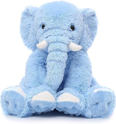 Amazon.com: Toys Studio 19.6 Inch Stuffed Elephant Animal Soft Giant Elephant Plush Gift for Baby, Girls, Boys (Blue) : Toys & Games Wild Animal Toys, Reversible Octopus, Elephant Plush Toy, Stuffed Elephant, Small Dog Toys, Elephant Stuffed Animal, Colorful Elephant, Soft Stuffed Animals, Elephant Plush