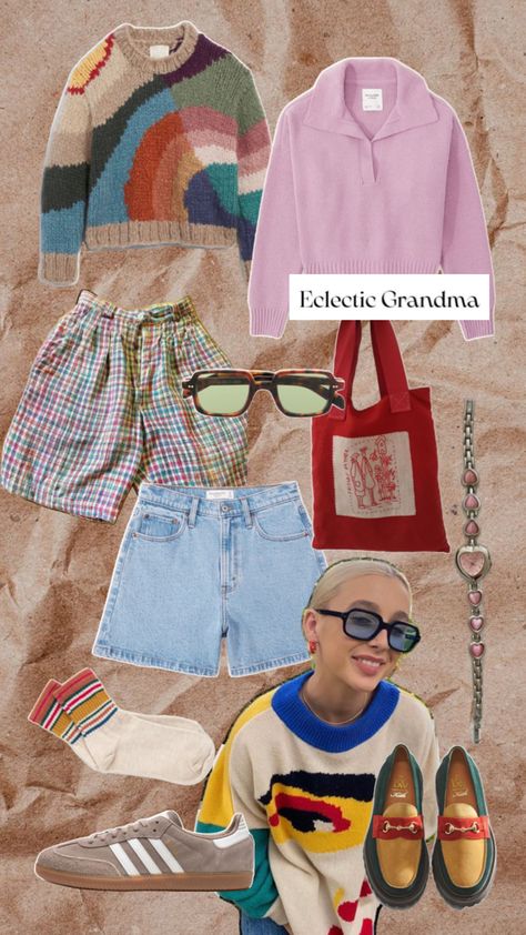 Grandma Outfit, Grandpa Fashion, Eclectic Grandpa, Grandma Clothes, Eclectic Outfits, Grandpa Style, Grandma Fashion, Mode Ootd, 자수 디자인