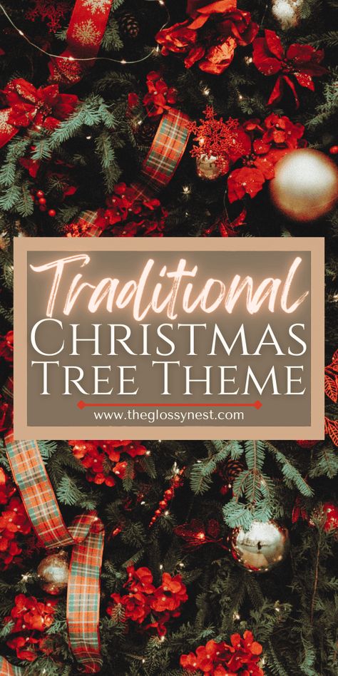 Love a Christmas look of red, green & tartan plaids? Use these traditional Christmas tree ideas for a classic, English inspired look! Decorate your tree with traditional Christmas colors of red, green, gold, silver, white & blue. Use bows, baubles, beads, burlap, colored lights, collar, candles, garland, no ribbon, ornaments, oranges, red tartan plaid, skirt, start & topper on a classic Christmas tree. Simple, easy, DIY, Victorian, British & European inspired Christmas tree decorating ideas. Classic Christmas Tree Ideas, Christmas Tree Themes Colors Red, Christmas Tree Colored Lights, White And Silver Ornaments, Traditional Christmas Tree Ideas, Tartan Christmas Decorations, Christmas Tree Simple, Gold Christmas Tree Decorations, Red And Gold Christmas Tree