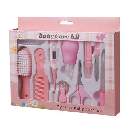 10pcs Baby Infant Health Care Set Multi Functions Newborn Nose Cleaner Nails Clipper Tweezers Thermometer Kit Supplies Description Used to baby daily care, to keep their personal hygiene clean and tidy. 10pcs baby care set, multi function design, providing more convenience during daily life. Includes baby scissor, nail clipper, nail file, tweezer, nasal aspirator, dropper feeder, comb, brush, thermometer, toothbrush. Made of plastic and metal material, lightweight, tough and durable. Must-have i Baby Care Kit, Baby Nail Clippers, Safety Scissors, Baby Grooming, Nose Cleaner, Baby Thermometer, Nasal Aspirator, Newborn Nursery, Kit Bebe