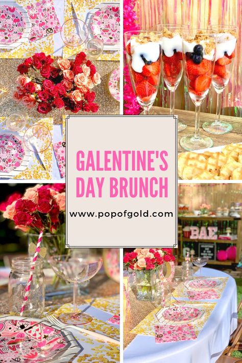 Galentine's Day Brunch Inspo | Party Blog | Valentine's party ideas #valentines #valentinesday #galentinesday Valentines Day Brunch Ideas, Galentines Day Ideas, Valentines Brunch, Girls Brunch, Galentines Party, My Funny Valentine, Brunch Ideas, Brunch Party, Valentine Fun