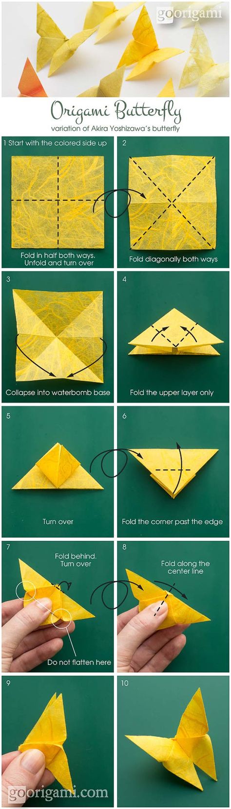 Best Origami Tutorials - Origami Butterfly - Easy DIY Origami Tutorial Projects for With Instructions for Flowers, Dog, Gift Box, Star, Owl, Buttlerfly, Heart and Bookmark, Animals - Fun Paper Crafts for Teens, Kids and Adults http://diyprojectsforteens.com/best-origami-tutorials Vika Papper, Tutorial Origami, Origami Diy, Collaborative Art Projects, Folding Origami, Instruções Origami, Origami Butterfly, Useful Origami, Seni Origami