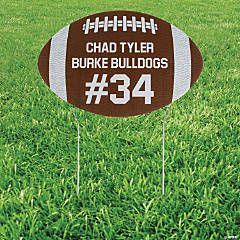 Football Yard Signs, Football Locker Decorations, Senior Night Football, Wooden Football, Football Fundraiser, Football Banquet, Football Party Supplies, Homecoming Games, Football Crafts