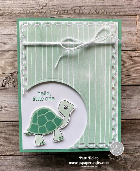 Childrens Cards Handmade, Turtle Cards Handmade, Handmade Baby Cards Ideas, Turtle Friends Stampin Up Cards, Baby Cards Stampin Up Ideas, Stampin Up Baby Shower Cards, Stampin Up Turtle Friends, New Baby Cards Handmade, Baby Shower Cards Diy