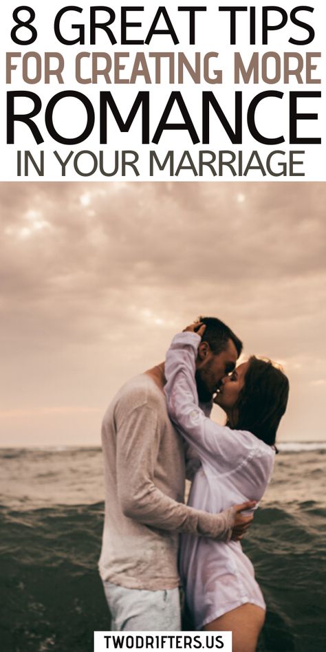 When you’re committed to someone,  finding ways to stay connected and close is so important. So today, we’re bringing you 8 ideas for how you can prioritize the romance in your marriage.   how to be more romantic | more romantic ideas | romance advice tips | how to spice up your marriage  #marriagetips #relationships #relationshipadvice #romantic #romance Relationship Romantic Ideas, Add Romance To Marriage, How To Build Up Romance, How To Keep Romance Alive Marriage, How To Add Romance To A Relationship, Romance Idea Things To Do, Ways To Be Romantic To Your Wife, Adding Romance To Marriage, How To Be Romantic With Your Wife