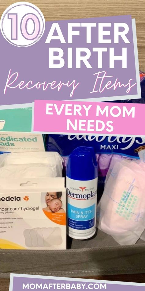 If you haven't put together your postpartum care kit to help you recover after birth, this list of the 10 most essential postpartum recovery items will help you get started! Post Birth Care Package, Dermaplast Spray Postpartum, Postpartum List For Mom, How To Make Postpartum Padsicles, Post Delivery Care, Must Have Post Partum Items, Mom Post Partum Care, Dermoplast Spray Postpartum, Ice Pads After Delivery