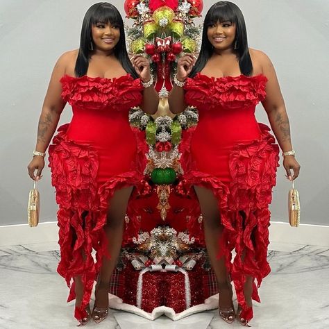 Brand New Birthday Dress Plus Size Black Women, Sneaker Ball Gala Outfit Women, Birthday Dinner Dresses, Red Party Dress Short, Chiffon Wrap Dress, Gala Outfit, Embroidered Wedding Dress, Red Dress Party, Beaded Cocktail Dress