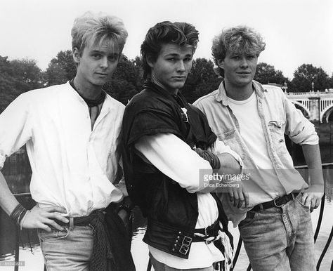 Photo of Morten HARKET and A-HA and Pal WAAKTAAR and Mags FURUHOLMEN; L-R. Pal Waaktaar, Morten Harket, Mags Furuholmen at Pete Townshend's 'Eel Pie Studios' A Ha 80s, Aha Band, East Of The Sun, Nick Rhodes, Morten Harket, Pete Townshend, Simon Le Bon, 80s Bands, A Ha