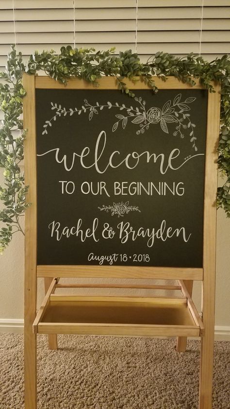 Wedding Chalkboard Signs Diy, Boho Wedding Chalkboard Signs, Chalkboard Sign For Wedding, Diy Wedding Chalkboard Signs, Wedding Black Board Signs, Wedding Welcome Sign Chalkboard Diy, Wedding Chalkboards Ideas, Reception Chalkboard Signs, Wedding Welcome Blackboard