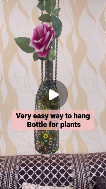 Jagwant Singh on Instagram: "Easy way to Hang Bottle for Plants 🪴

 #plants #garden #gardening #decor #decoration #bottle #bottles #recycle #recycling #diy #hanging #flowers #flower #useful #easy #fun #hacks #lifehacks" Diy Hanging Flowers, Bottle Planters, Fun Hacks, Hanging Wall Vase, Recycling Diy, Hanging Plants Diy, Gardening Decor, Plants In Bottles, Simple Hand Embroidery Patterns