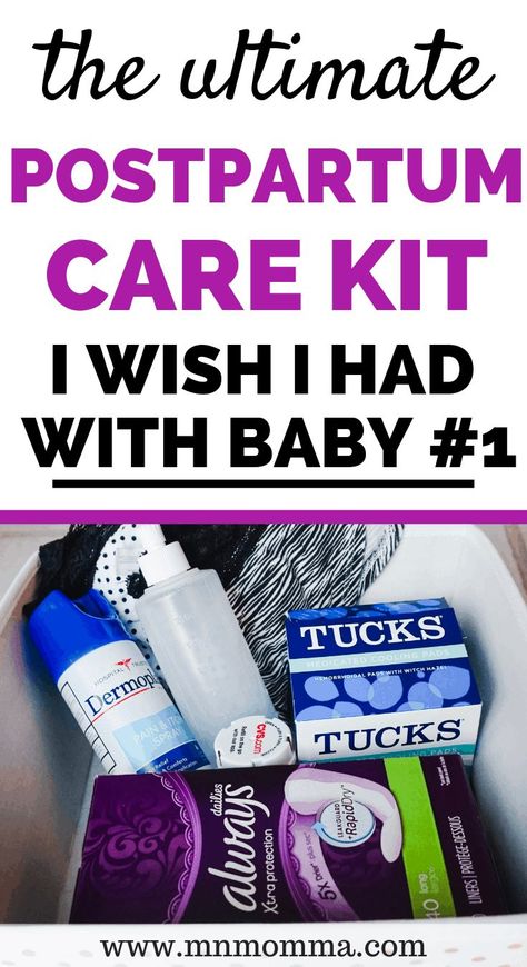 Postpartum Care Kit DIY. Make your own postpartum essentials basket to help speed up your recovery after childbirth. This kit has everything from the best pads postpartum to tucks pads and dermaplast. Easily make your own postpartum basket to stash in your bathroom to recovery quickly at home after having a baby. #postpartum #postpartumtips #postpartumcarekit #carekit #newmom #recovery #newbaby Postpartum Self Care Basket, Post Partum Recovery Kit, Postpartum Basket, Post Partum Pads, Postpartum Pads, Tucks Pads, Postpartum Care Kit, Postpartum Essentials, Pregnancy Hacks