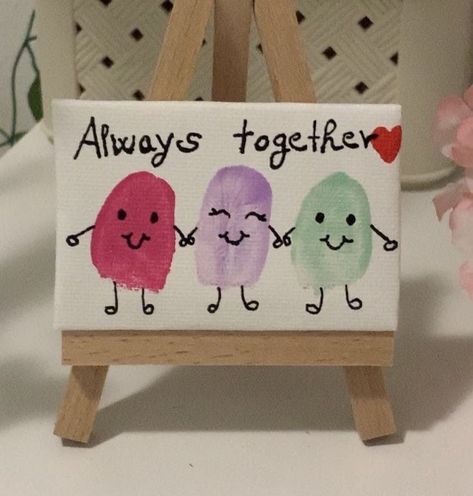 Friendship Paintings, Friendship Crafts, Best Cartoon Shows, Friend Painting, Diy Birthday Gifts For Friends, Easy Love Drawings, Birthday Post Instagram, Simple Canvas Paintings, Drawings Of Friends