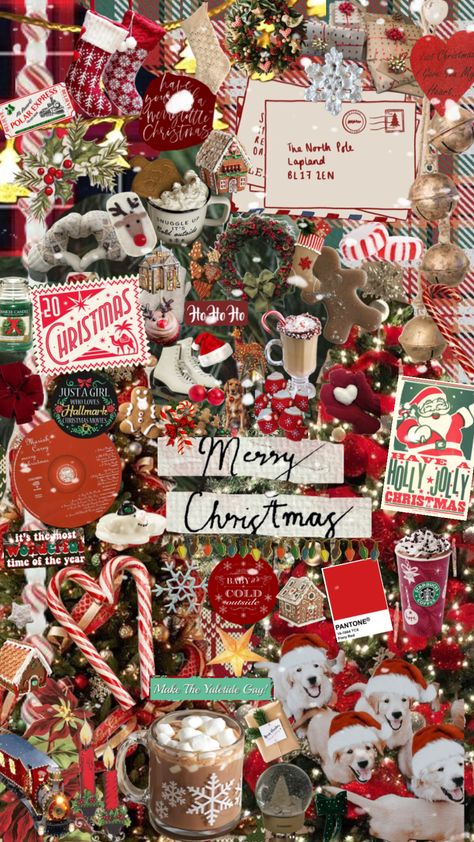 Natal, Aesthetic Collage Christmas, Christmas Lockscreen Ipad, Cute Christmas Wallpaper Collage, Christmas Photos Wallpaper, Aesthetic Christmas Iphone Wallpaper, Christmas Back Rounds, Christmassy Wallpaper Aesthetic, Christmas Asthetics Wallpaper Iphone