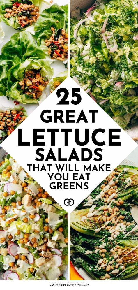 Calling all green-lovers! Dive into a world of lettuce salad perfection with these 25 must-try recipes. From classic combinations to unique flavor pairings, these salads will make you appreciate the beauty of greens. Summer Salads With Romaine Lettuce, Green Leafy Salads Healthy, Mad Greens Copycat Recipes, Salads Lettuce Recipes, Best Salad Recipes Lettuce, Best Green Salads Ever, Organic Salad Recipes, Non Salad Salads, Best Cold Salads