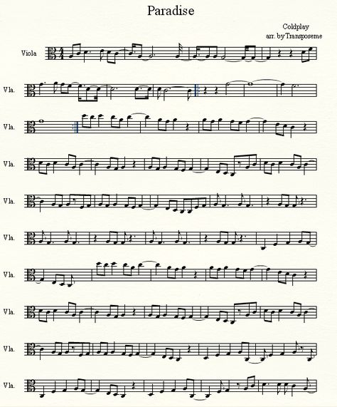 Howls Moving Castle Viola Sheet Music, Base Clef Sheet Music, Viola Notes, Paradise Coldplay, Viola Music, Viola Sheet Music, Music Jokes, Violin Sheet, Violin Sheet Music