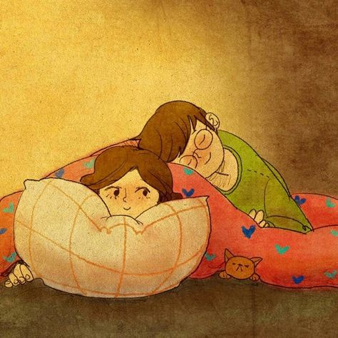 Dormir a tu lado.- Puuung Love Is, Love Cartoon Couple, Illustration Photo, Cartoons Love, Couple Illustration, Cute Love Cartoons, Love Illustration, Cute Couple Art, Couple Cartoon