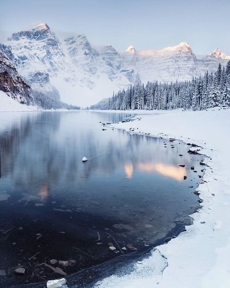 Snowy Sunrise, Ruby Dixon, Mountain Aesthetic, Winter Lake, Banff Alberta, Winter Mountain, Moraine Lake, Nairobi Kenya, Frozen Lake