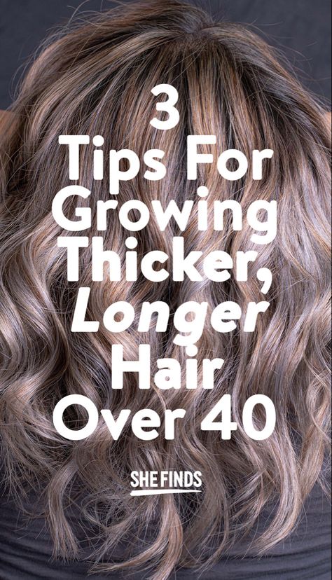 Hair Thickening Tips, Hair Thickening Remedies, Full Thick Hair, Thicker Longer Hair, Hair Over 40, Grow Thick Long Hair, Thicker Healthier Hair, Growing Out Hair, Peinados Aesthetic